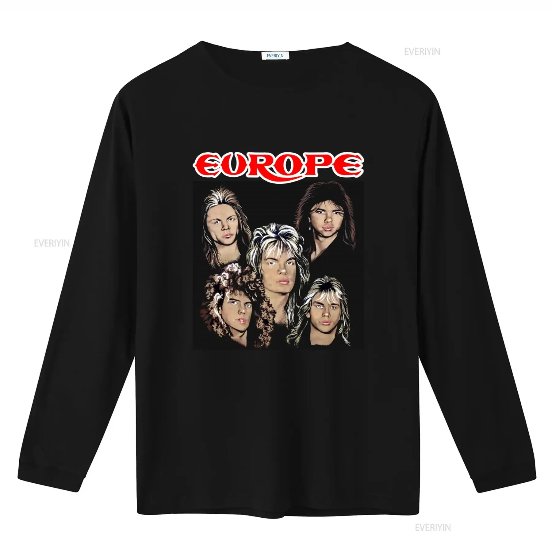 1986 Europe The Final Countdown Band T Shirt Black XL 80s Heavy Hair Metal Glam Rock Vintage Style vintage Washed