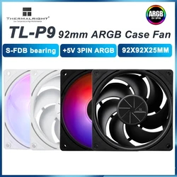 Thermalright TL-P9 92mm CPU Cooling Fan 5V 3Pin ARGB Quiet Fan S-FDB Bearing 2200RPM PWM Cooler Fan