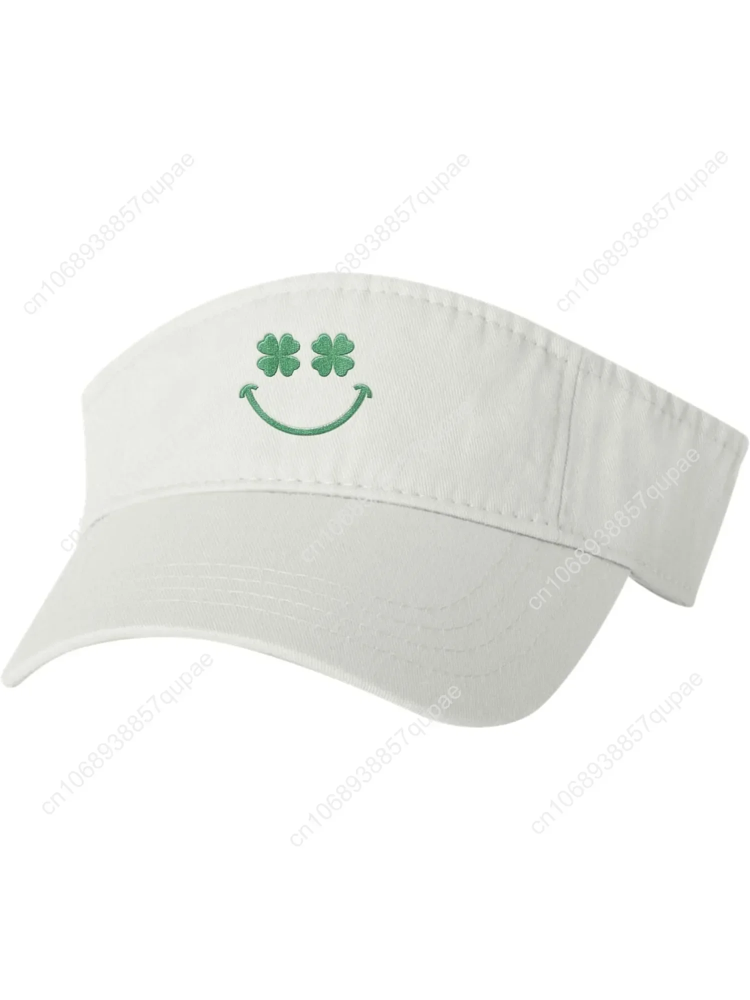 

Go All Out Adult Shamrock Smiling Face | Positive, Happy, Smile Embroidered Visor Dad Hat