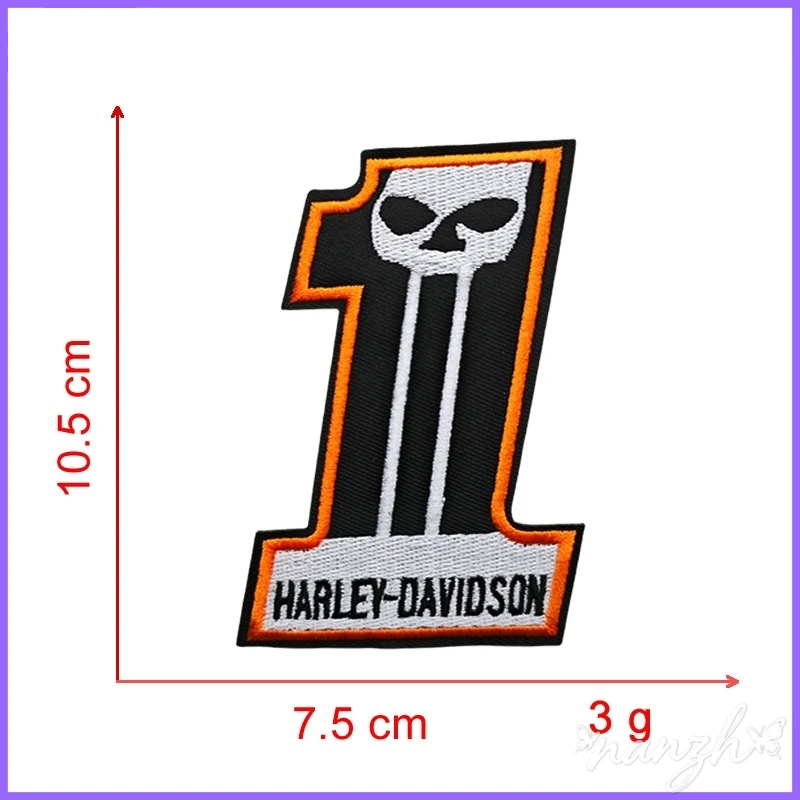 Decoration Velcro Patch Motorcycle Logo Embroidery Cloth Patch Leather Sewing For Harley Davidson Softail Sportster VRSC Touring view 4