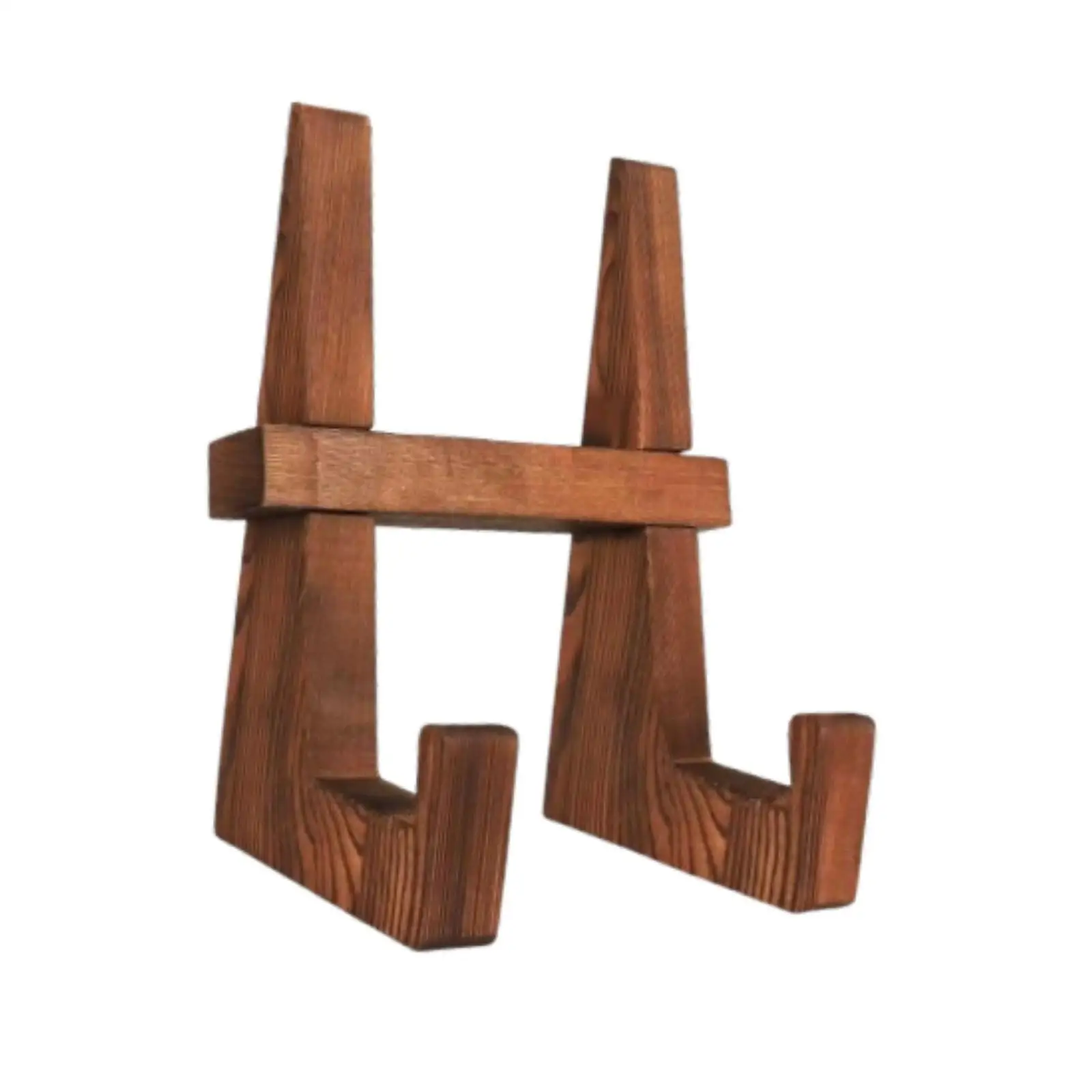 Portapiatti in legno Scaffale per libri da scrivania Espositore da cavalletto portatile rustico per la decorazione domestica Tavoletta da bancone da cucina da appoggio