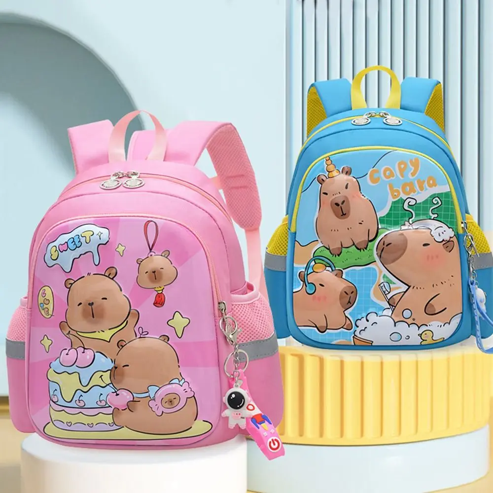 

Hot Large Capacity Capybara Backpack Waterproof Casual Children Backpack Laptop Daypack Handle Kawaii Bag for Women