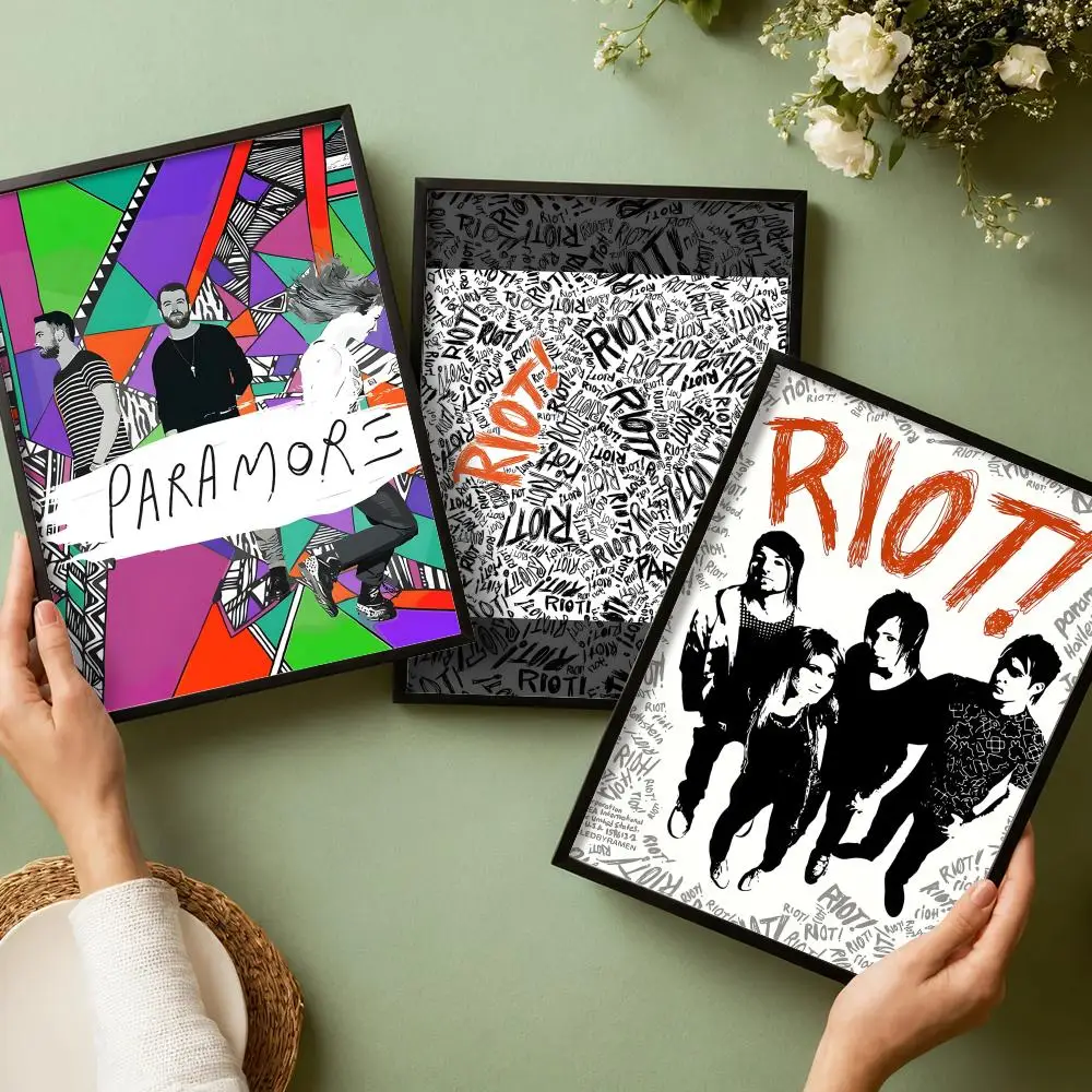 P-Paramore Band Poster Stickers HD Painting Self-Adhesive Art for Bedroom Living Room Home Decor Modern Wall Decals Gift