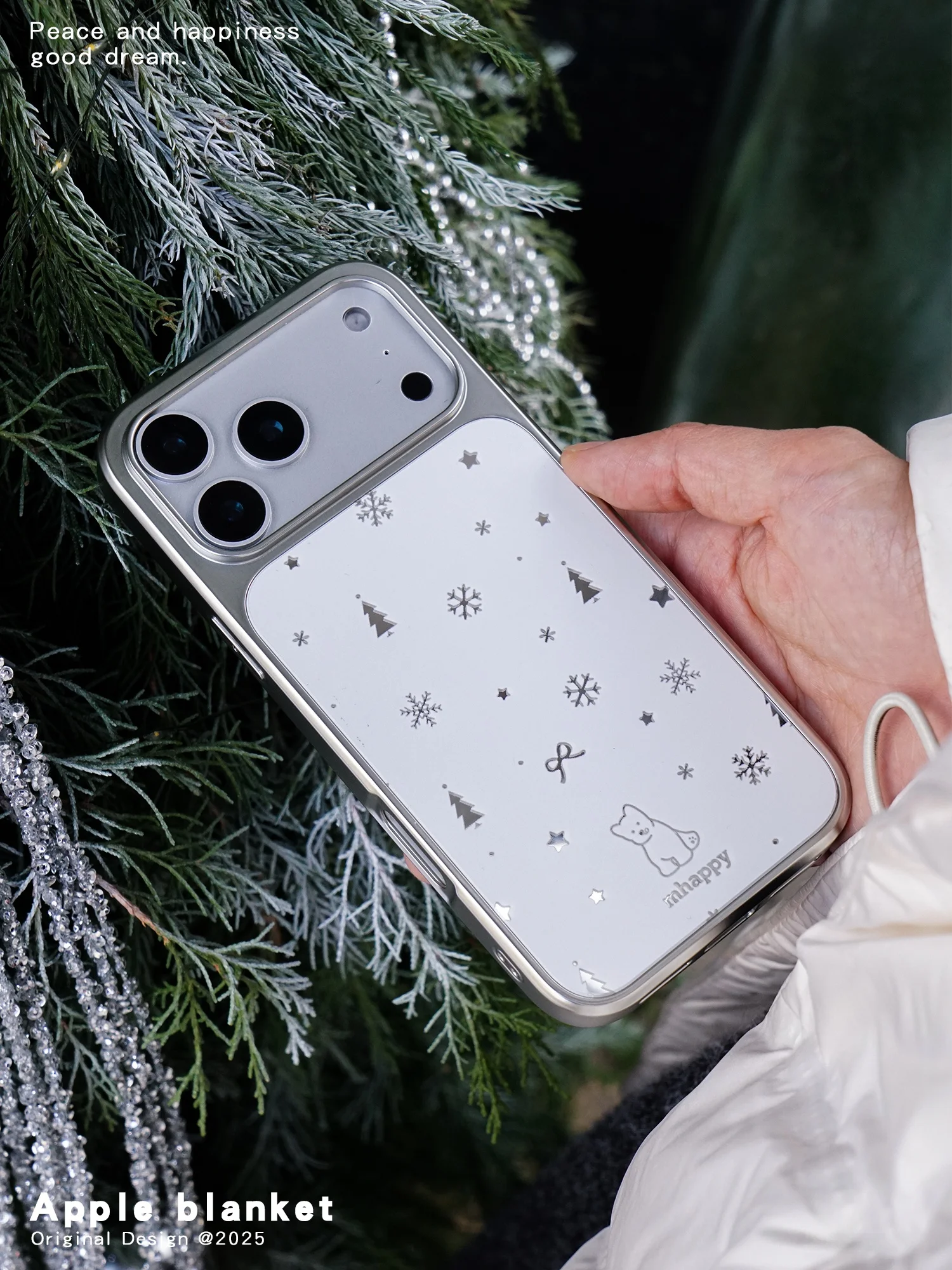 

MhappyManner Original Mirror Surface Winter Snowflake Phone Case Full Cover Soft for Iphone 7Promax 7Pro 6Pro ...