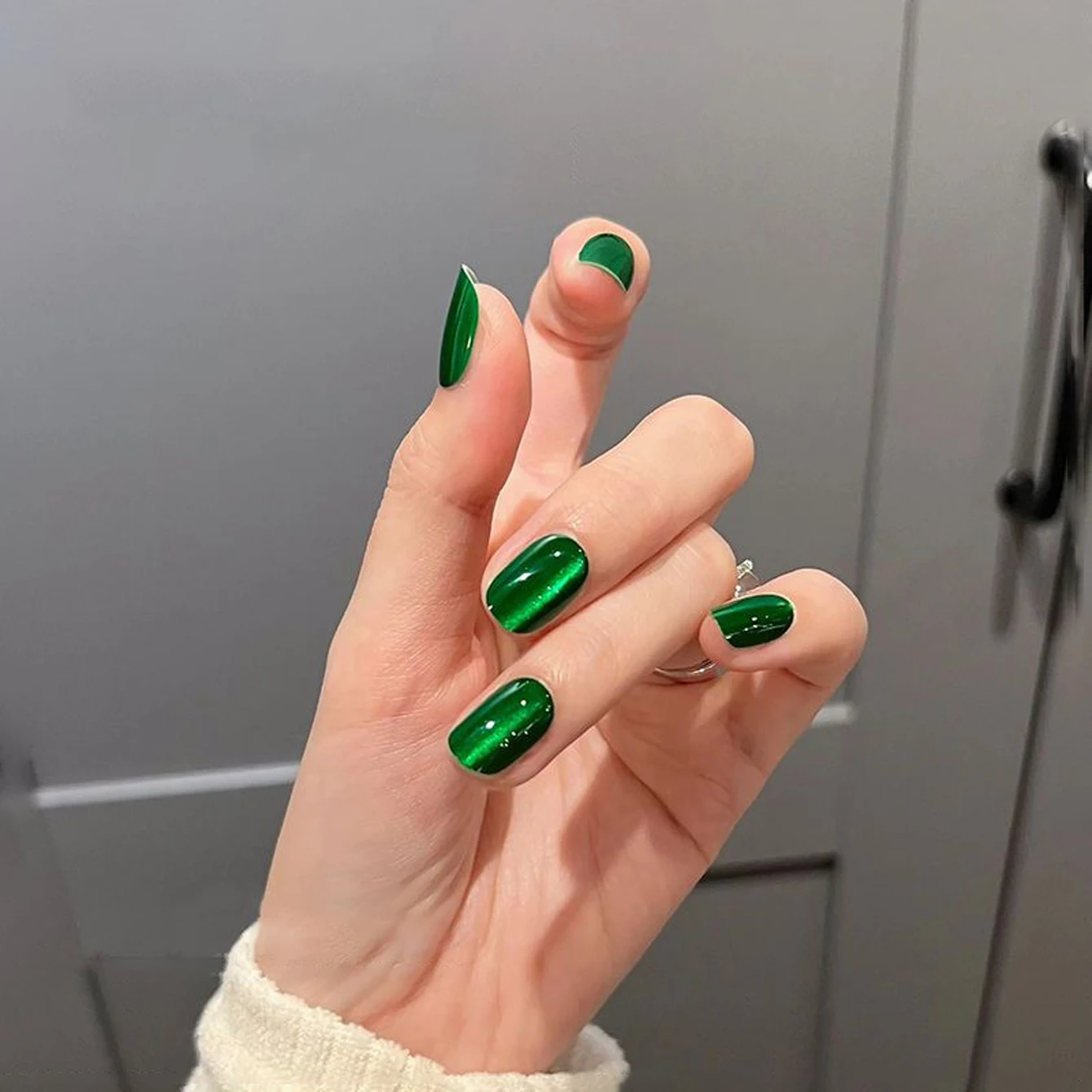 1 قطعة 15 مللي الخريف مسمار الإمبراطوري الزمرد الأخضر القط العين هلام طلاء الأظافر UV LED علاج عطلة المرأة هدية مسمار الفن اللوازم اليومية #3
