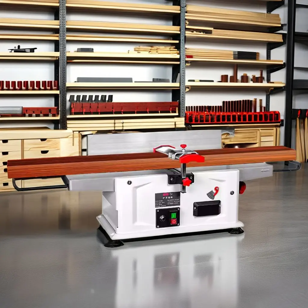 Professional Grade 6 Inch Electric Double Side Wood Planer Thicknesser 220V New Furniture Making Carpentry Works