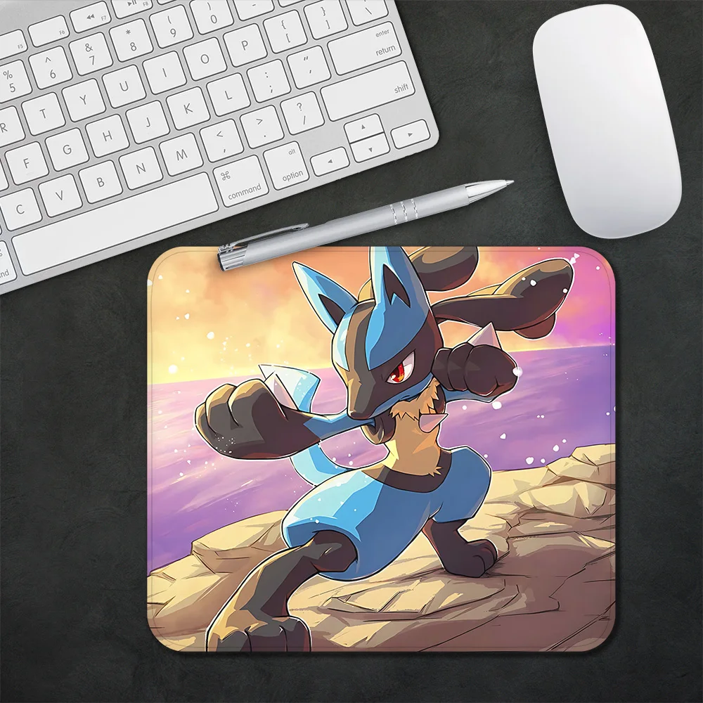 P-Pokemons L-Lucarios Gaming Mouse Pad XS Small Mousepad For PC Gamer Desktop Decoration Office Mouse Mat Deskmat Rug