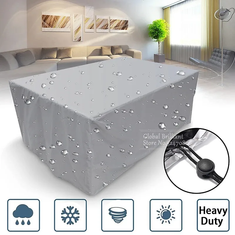 Universal 210D Oxford Platz Whirlpool Abdeckung SPA Pool Badewanne Abdeckung Wasserdichte Schwimmbad Möbel Schutz Staub Abdeckung – Detail 5
