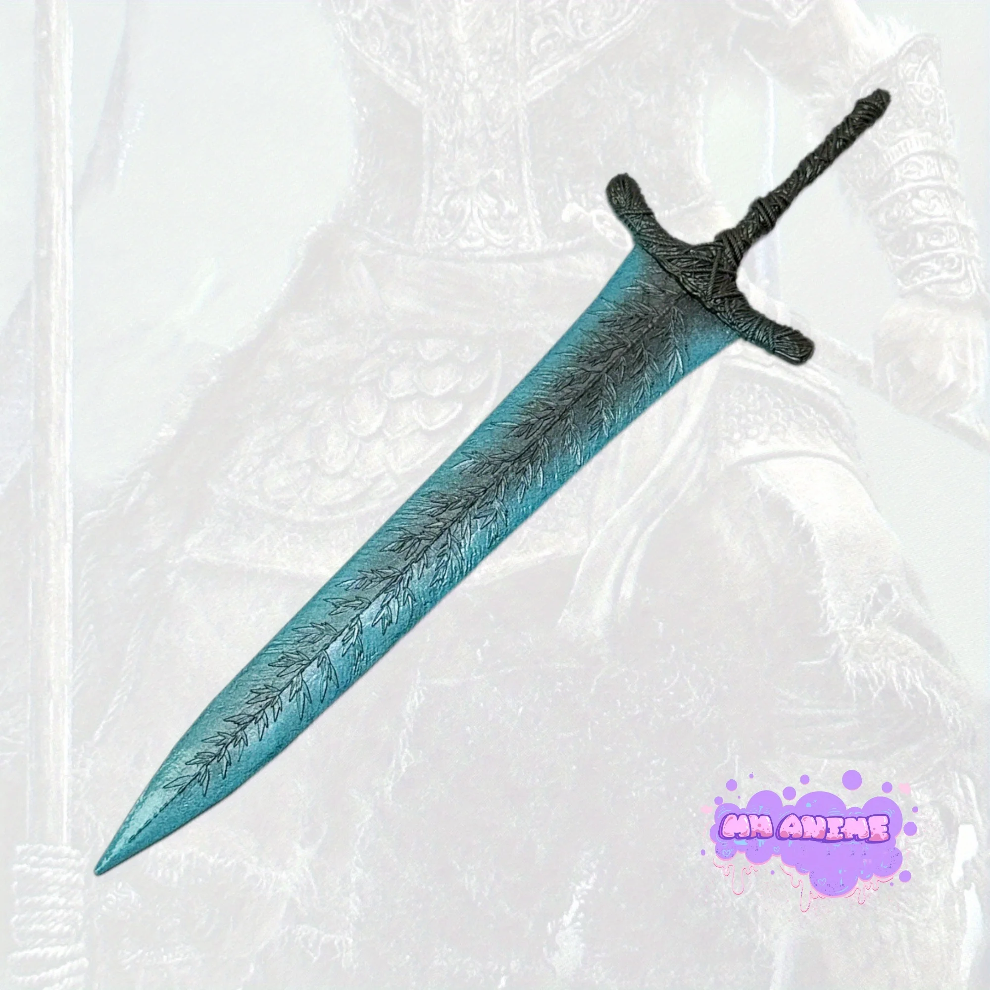 Épée Katana en métal Elden Dark Moon, 9.8 pouces, couteau Ninja Original, sabre Katana japonais, accessoires de Cosplay, jouet accessoire