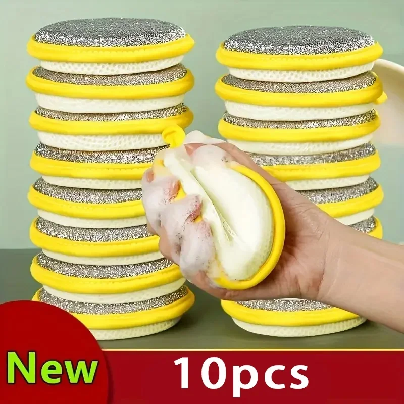 Double Double Side Dishwashing Sponge Dish Washing Brush Pan Pot Dish Wash Sponges Household Cleaning Reusable Kitchen Tools - Aliexpress Deal