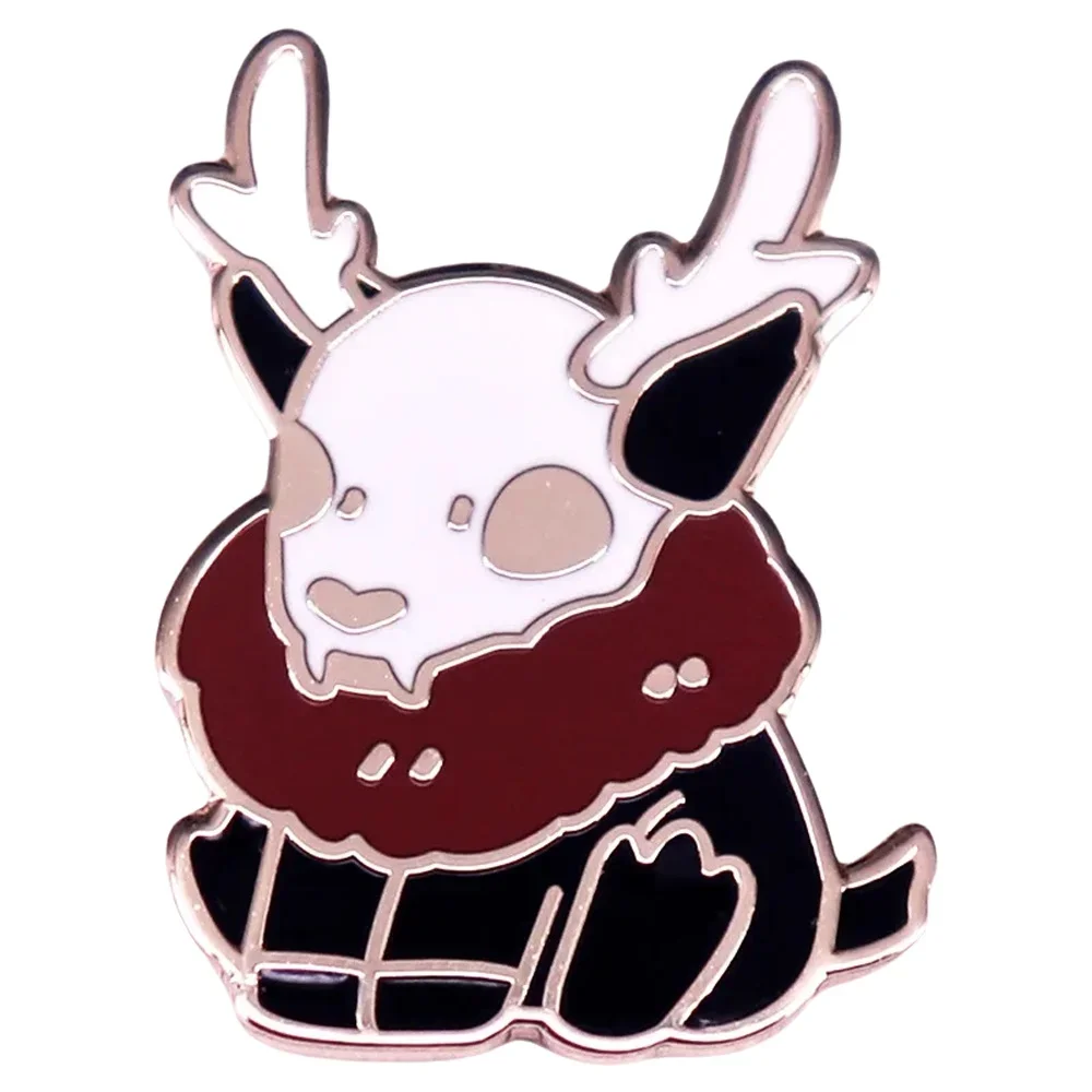 

Kawaii Deer Monster Mysterious Mythical Creature Enamel Pin - Cute Unique Badge for Fashion Accessories