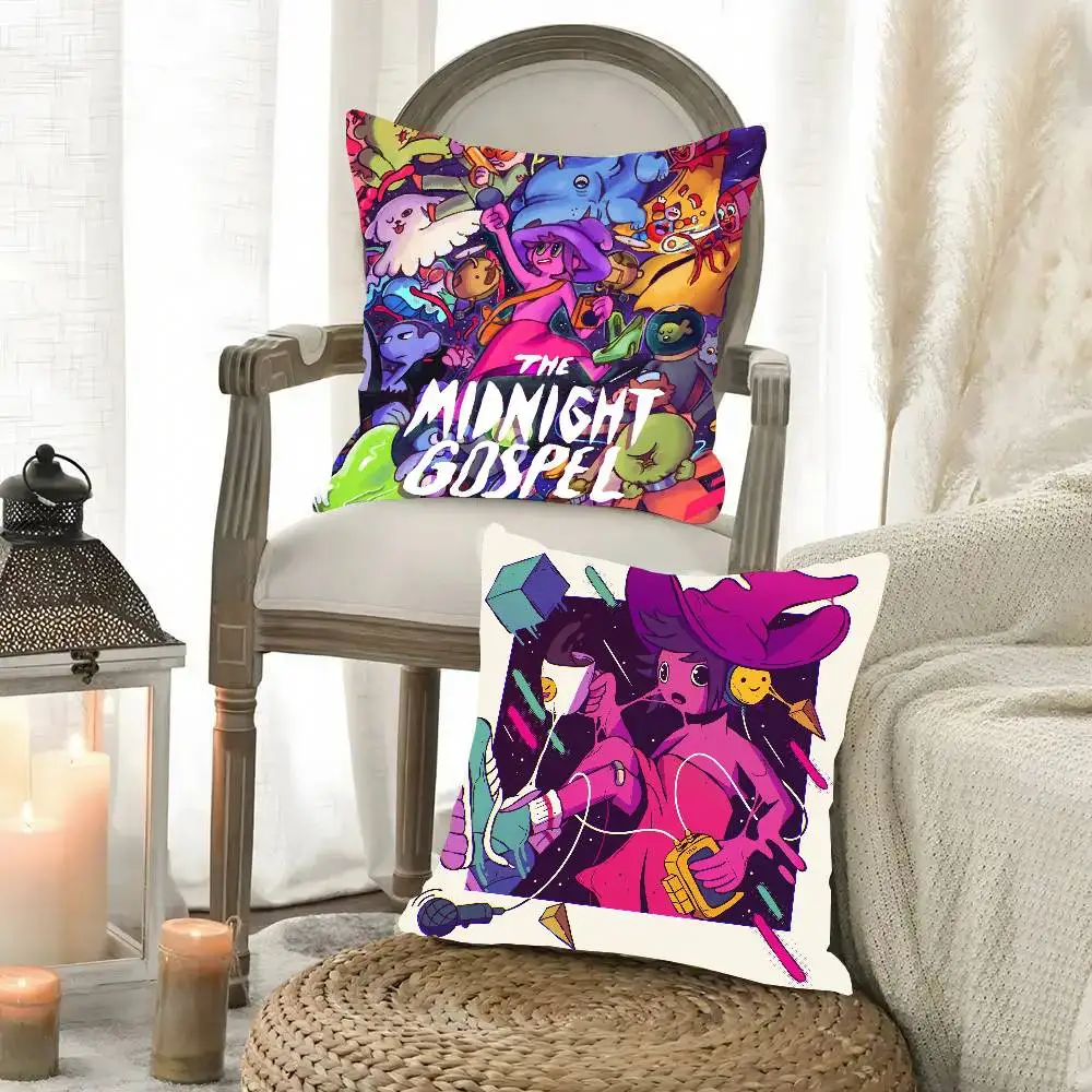 The M-Midnight G-Gospel Anime Pillow Case Fashion Square Pillowcase Bedroom Sofa Room Ins Decoration Leisure