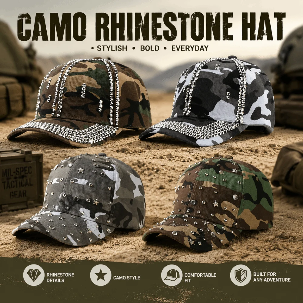 Baseball Cap Rhinestone Decor Adjustable Sun Shade Hat Bling Crystal Decorative Sun Protection Duckbill Cap Casual Wear