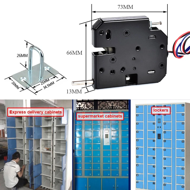 Mini Solenoid Lock Electromagnetic Electric Control Cabinet Drawer Lock Package Locker Auto Lock Home Improvement DC12V/24V