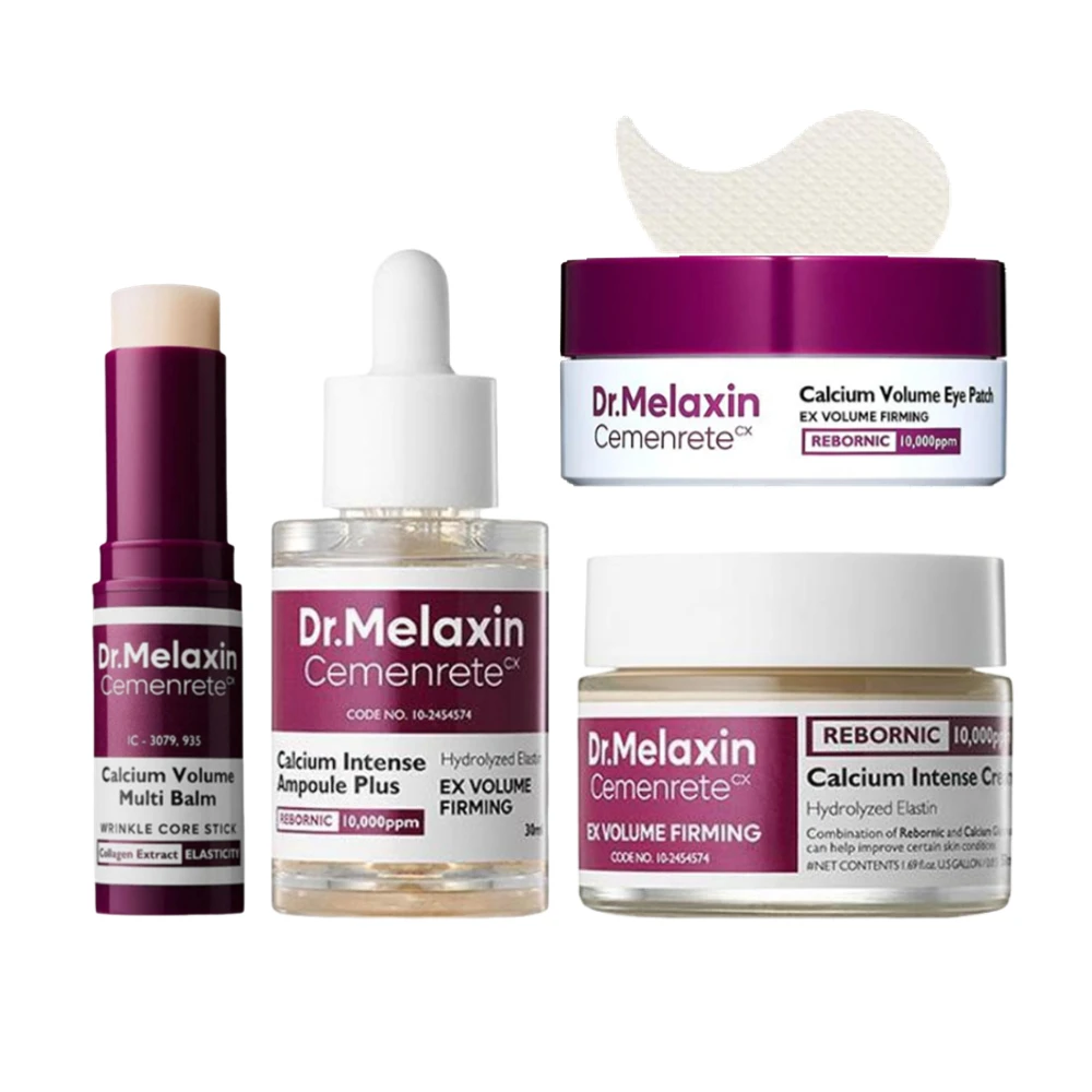 conjunto-de-cuidados-com-a-pele-cemenrete-calcium-serum-de-calcio-creme-patches-para-olhos-multi-balm-anti-envelhecimento-firmador-reduz-linhas-finas-ilumina