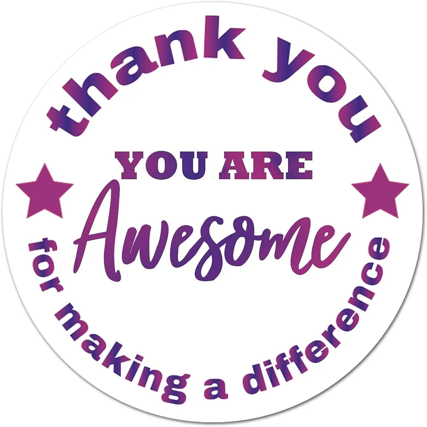 2 Inch You are Awesome Stickers  Kudos Appreciation You Rock Amazing Thank You for Making a Difference Label for Students