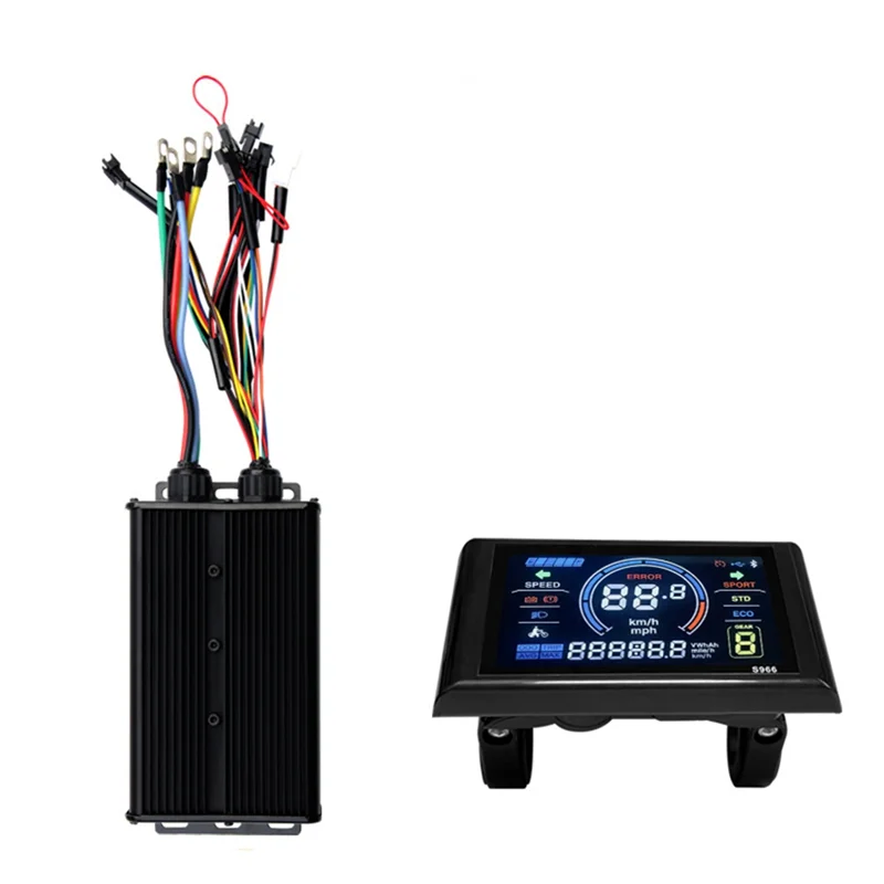 S966 Color LCD Motor Drive Controller 48V 72V 60A 1000W 3000W Brushless For Electric Mountain Bike Scooter Repair Kit