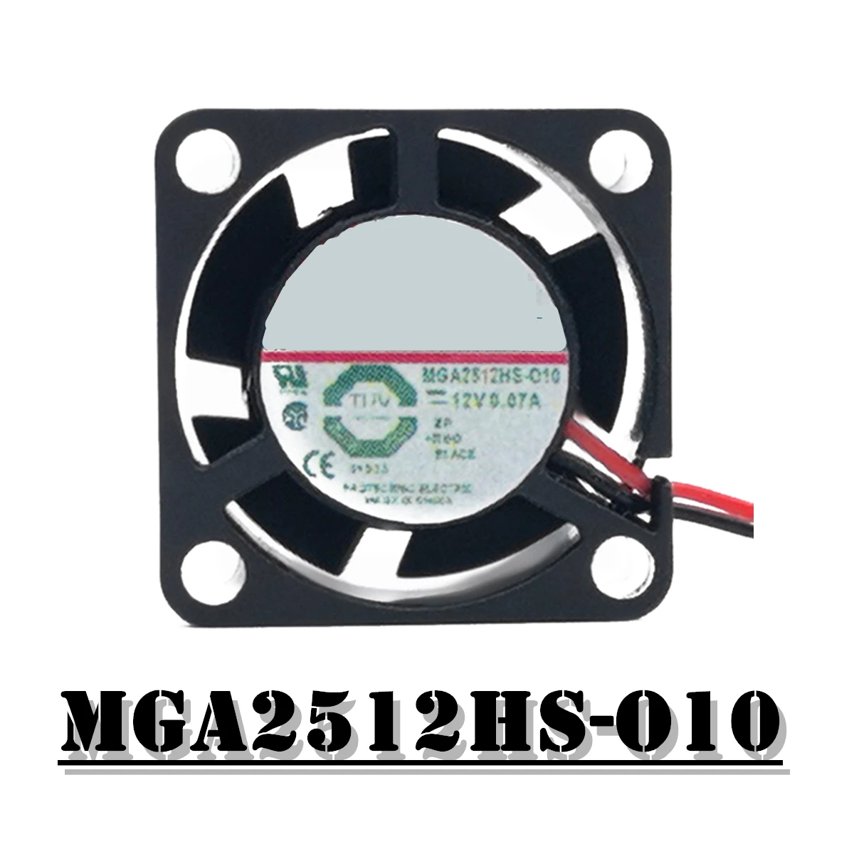 Cooling Fan MGA2512HS-O10 MGA2512HS-010 DC 12V 0.07A 0.6W 2510 25x25x10mm 2-Wire