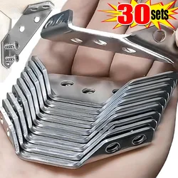 Universal Stainless Steel Corner Brackets Furniture Angle Shelf Corner Connector with Screws Cabinet Support Fixing Frame Brace