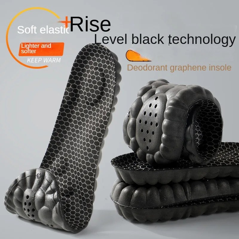 Graphene Antibacterial, Deodorizing, Sweat Absorbing, Breathable, High Elastic Massage and Shock-absorbing Insole