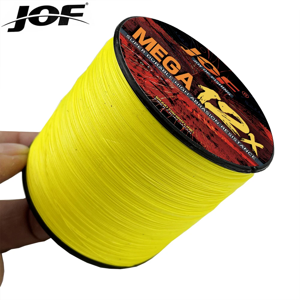 JOF X12 1000M Braided Fishing Line 8 Strands MultiColor Multifilament Saltwater PE Line 25/30/39/50/65/77/92/120LB