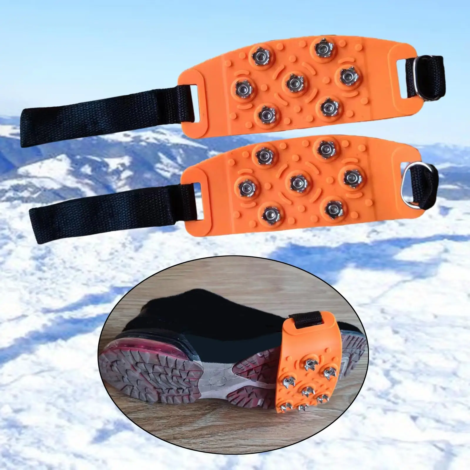 Shoe Spikes for Snow Boots Traction Cleats for Hiking Jogging Ice Fishing