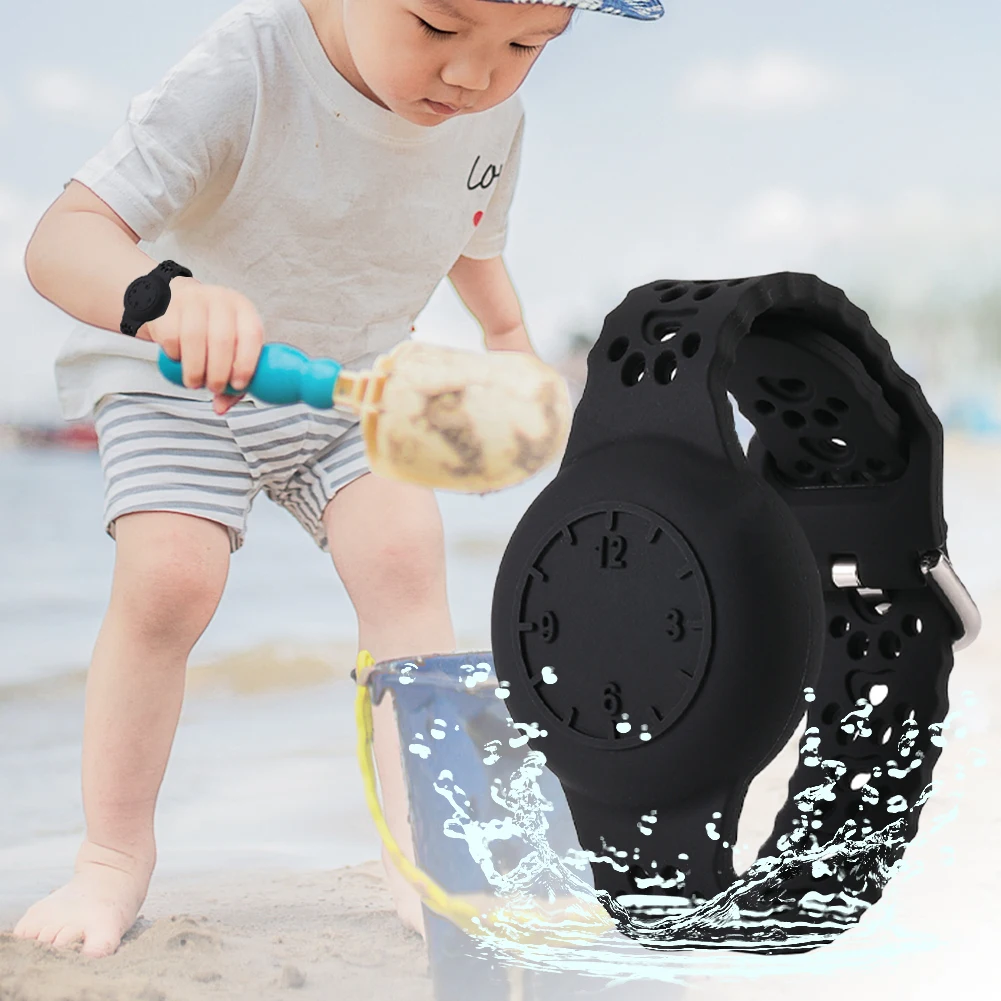 Gelang Anak pola cakar kucing lucu gelang anak tahan air gelang anak casing penyangga silikon untuk Apple Airtag gelang penahan
