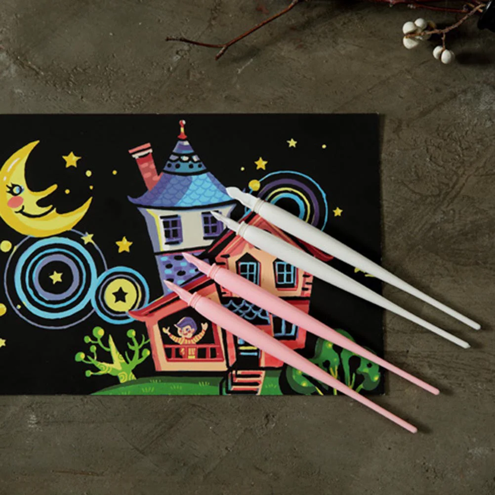 Beautiful Drawing Scraper Scratch Paper Pen Cartoon Accessories for Scratchboard