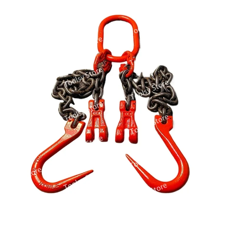 

Подъемный крюк с острым носом и большим отверстием. Крюк для стальной трубы. Двойная цепь с укороченной цепью регулятора.