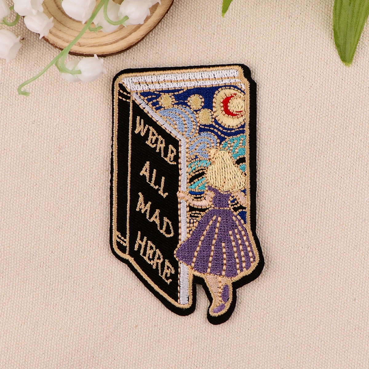 Cute Girl Patches For Clothing Oil Painting Patches Appliques Iron on Badges Clothes Stickers DIY Sewing Embroideriy Stripes