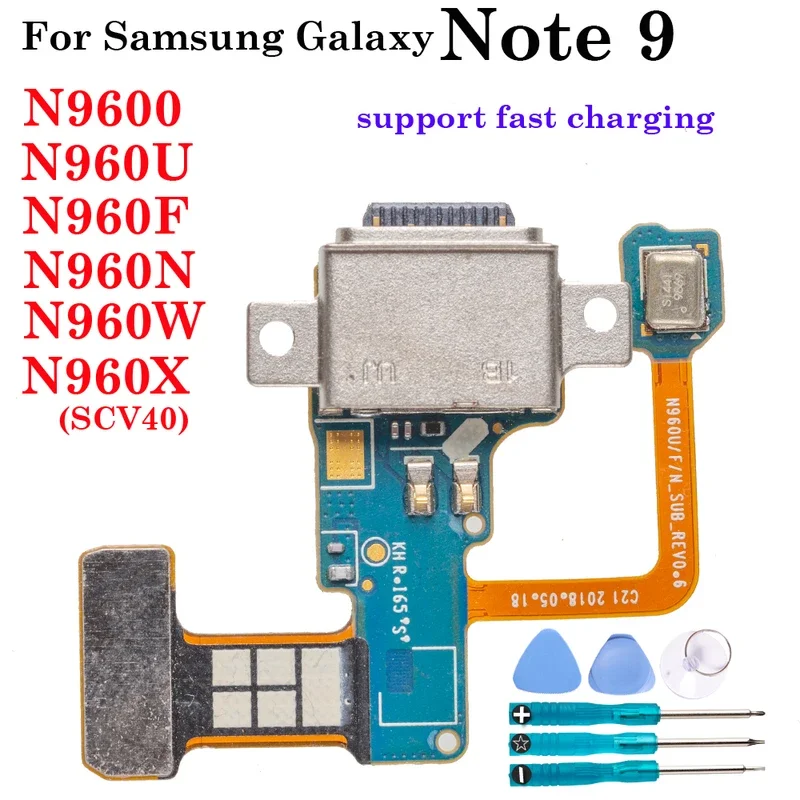 Fast Charging Port Flex For Samsung Galaxy Note 9 N9600 N960U N960F N960N N960W N960X USB Doct Connector Charger Board Flex