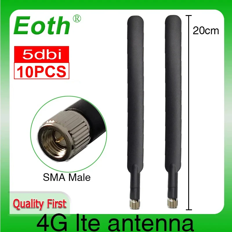 

Eoth 10pcs 4G lte antenna 5dbi SMA Male Connector Plug antenne router external repeater for wireless huawei modem router