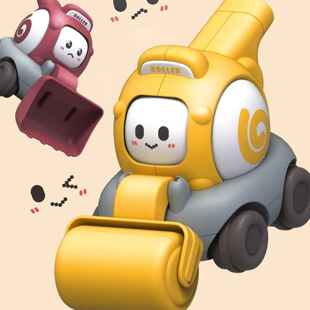 Rosto mudando carro apito brinquedo inércia assobiando crianças dos desenhos animados brinquedo carro coleção quebra-cabeça apito engenharia carro brinquedo