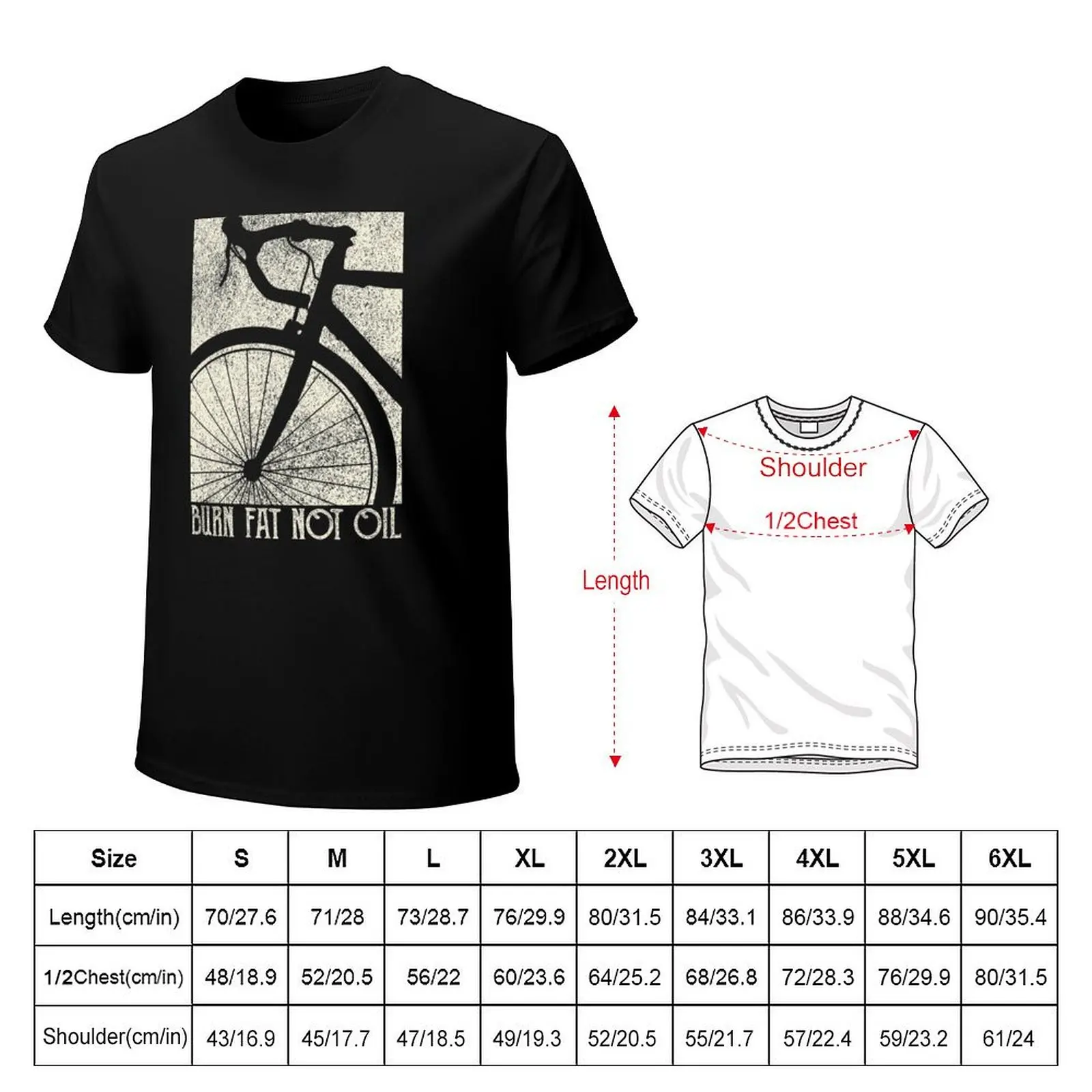 Burn Fat Not Oil With Bicycle T-Shirt Holiday Party Tee Shirt