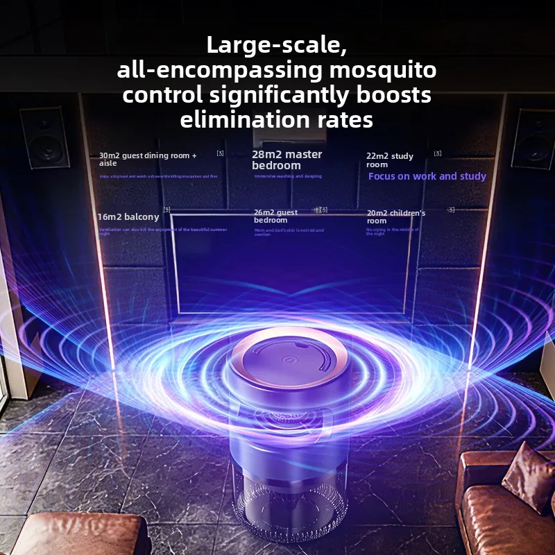 USB Mosquito Suction Lamp Night Light Silent Pest Control for Indoor Outdoor Use Lightweight Powerful Fan for Bedroom Camping view 3