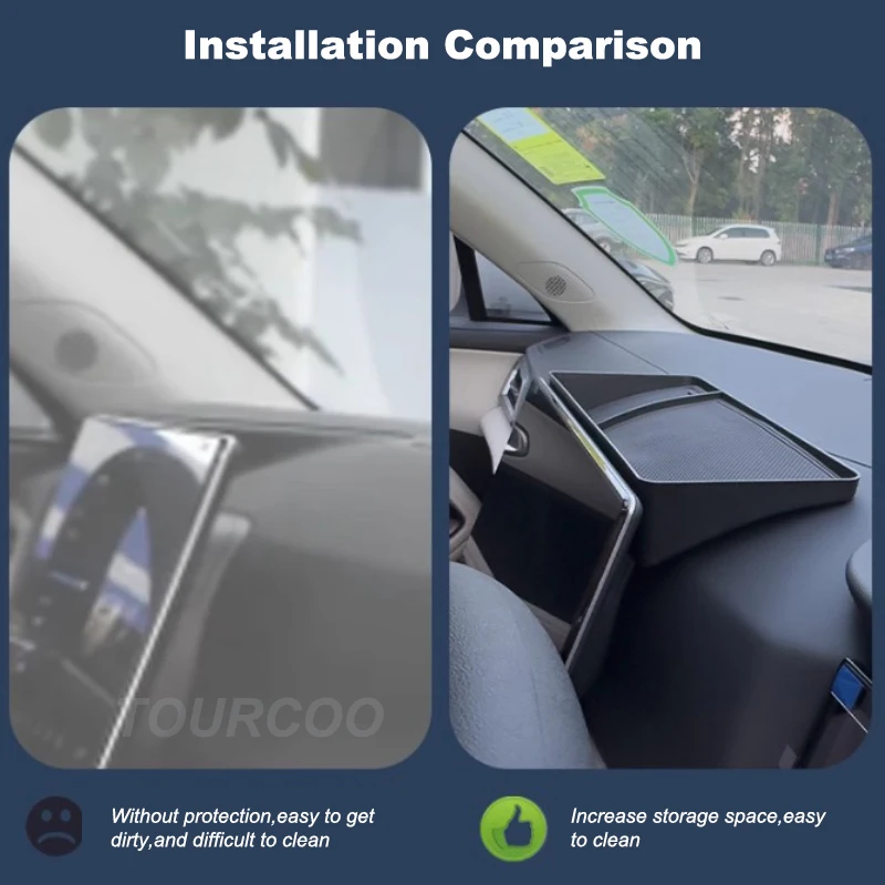 For BYD Yuan UP EV 2024 Dashboard Multifunctional Storage Box behind Screen Interior Modified Accessories