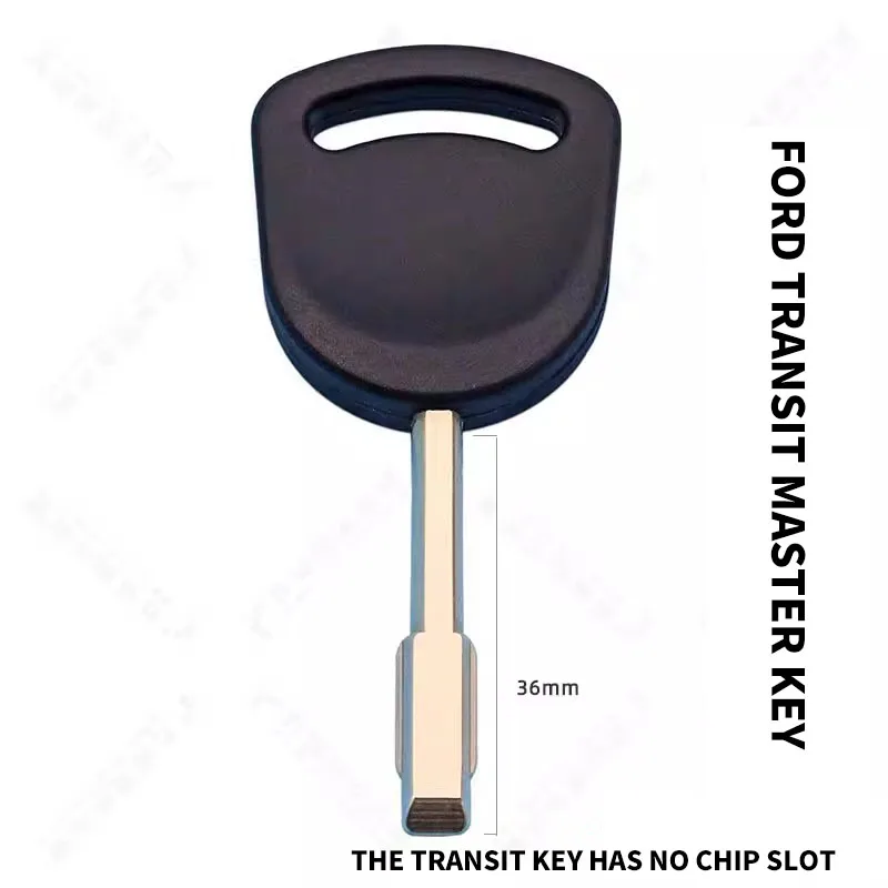 for Ford Transit key has no label and no chip slot, and straight auxiliary key shell with fine copper blank rubber handle