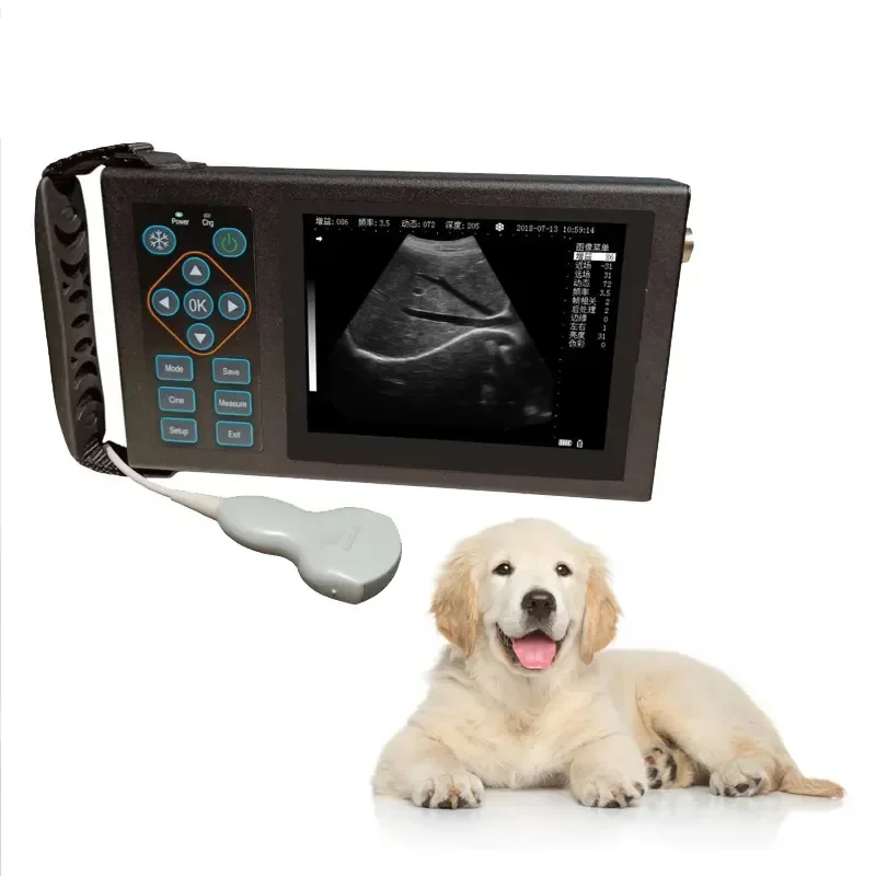 Ultrasound Veterinary Machine for Animal Pet Dog Cat Cattle Sheep Pig-use B-ultrasound Machine Probe, Fetation Tester,  Portable