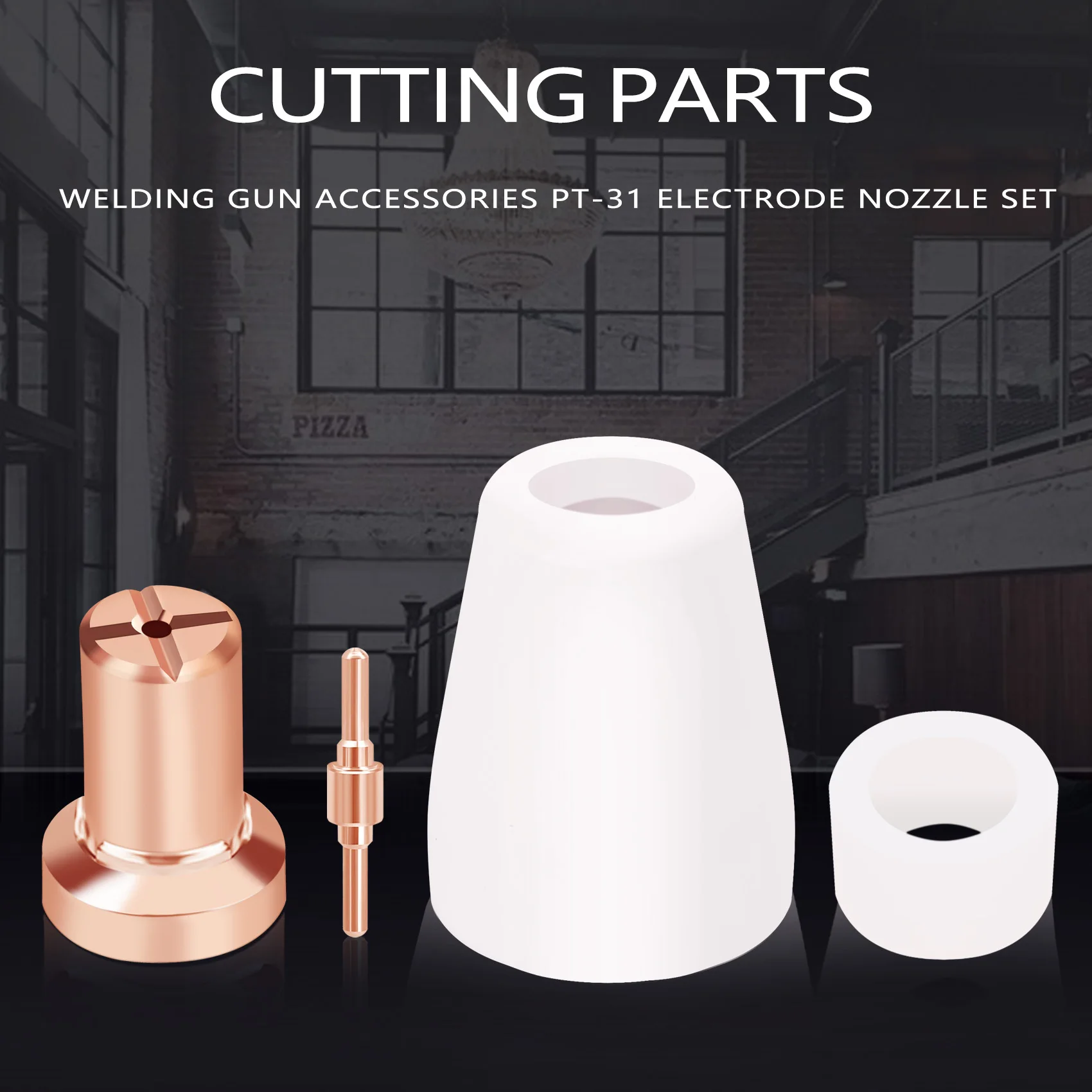 Kit di elettrodi e ugelli con punta da taglio al Plasma da 65 pezzi accessori di consumo per strumenti di saldatura per taglierina al Plasma PT31 30 40 50
