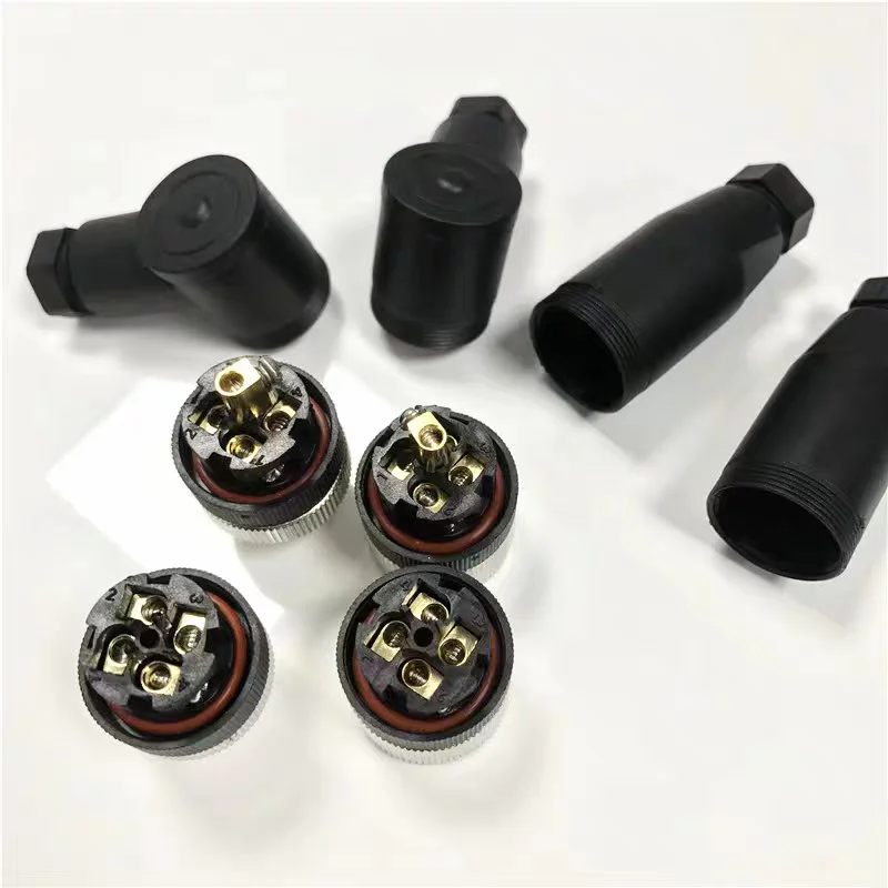 M12-Steckverbinder PG9 Wasserdicht 4/5/8-polig Stecker Buchse Gerade Winkellos Lötfreie Schraubklemme für 6-8mm Kabel – Detail 12