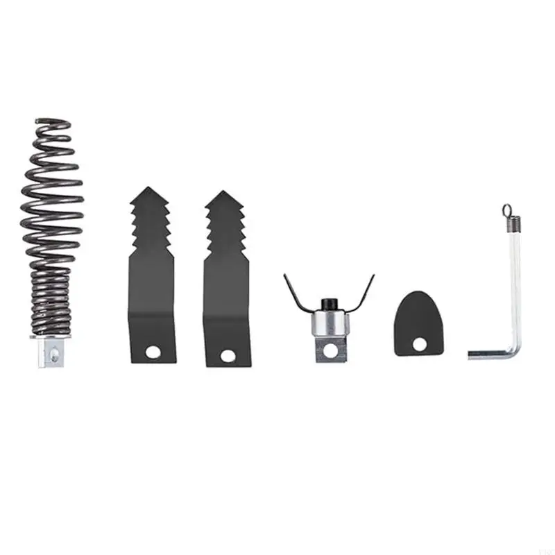

5Pieces Pipe Cleaning Tool Drain Snakes Drill Attachment For Effective Removal Of Greases And Root In Drain Systems Y4QC