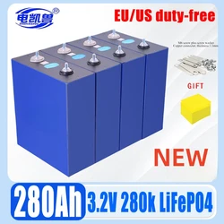 3.2V 280Ah 280K NEW LiFePO4 original GRADE A Battery Cell 6000+ Cycle Grade A For DIY 12V 24V 48V Lithium Battery Pack NO TAX