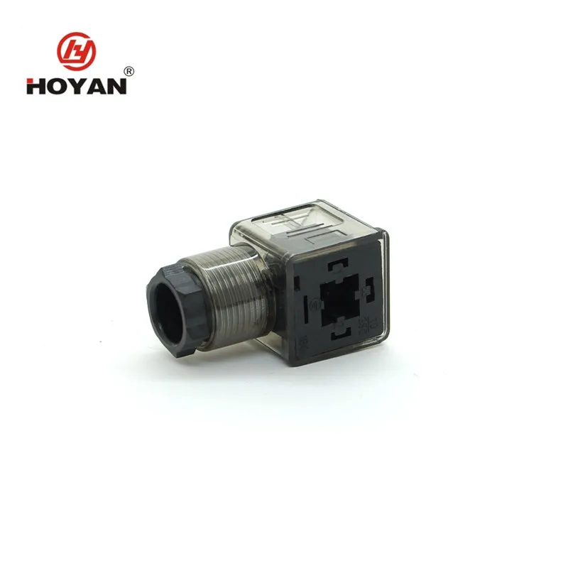 DIN 43650A Electric Valve Socket Type a Plug Solenoid Valve Connector PC Material 3PIN OEM