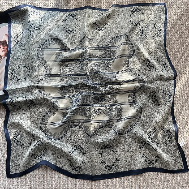 luxury-navy-blue-border-silk-square-scarf-classic-paisley-carriage-print-satin-bandana-for-women-neck-tie-bag-ribbon-daily-scarf