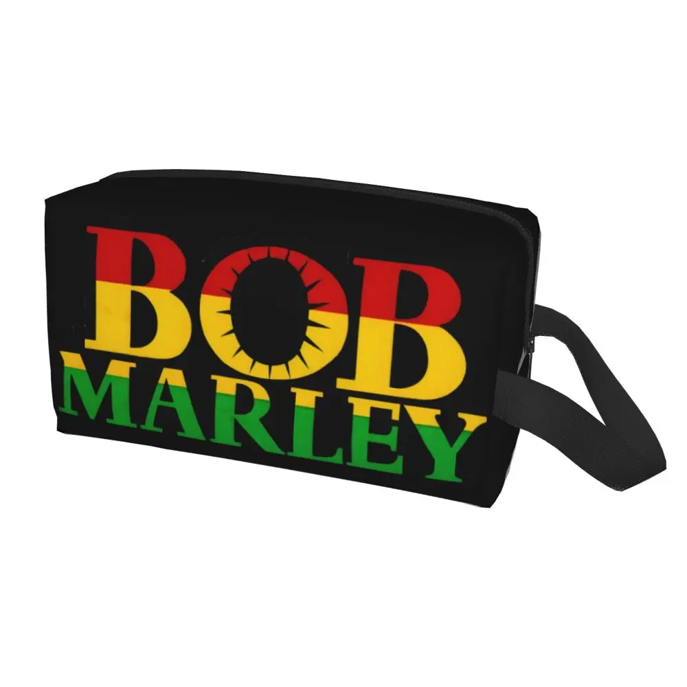 2025 New style Custom Jamaica Singer Reggae Rock Bob Marleys Cosmetic Bag Women Fashion Large Capacity Makeup Case Beauty Storag