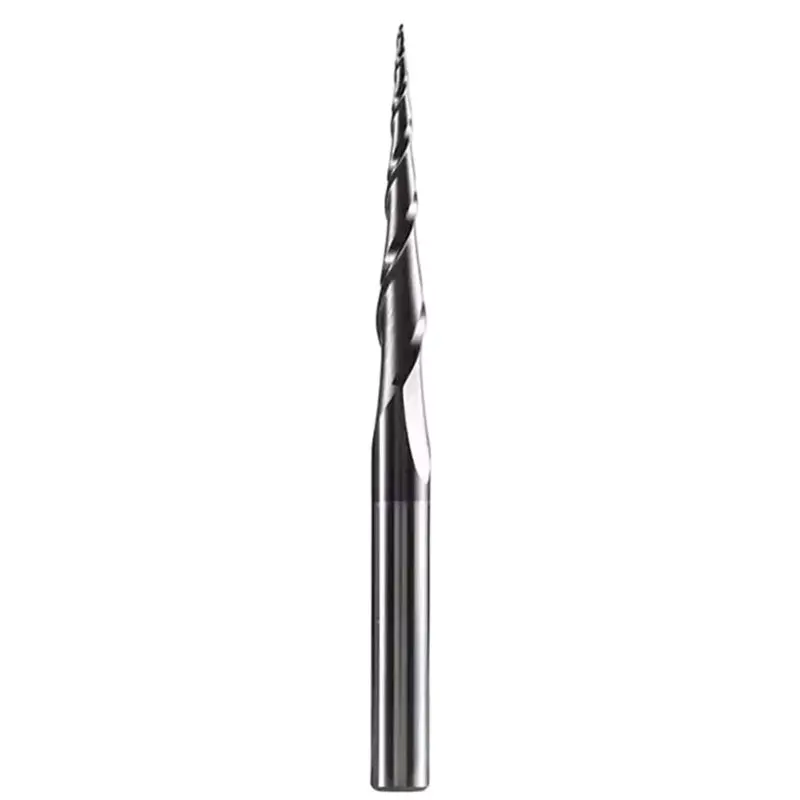 

【ORNAMENT】1Pc 8Mm Shank P2BC Carbide Taper Ball Nose End Mill R0.5-R2.0 For Wood Engraving