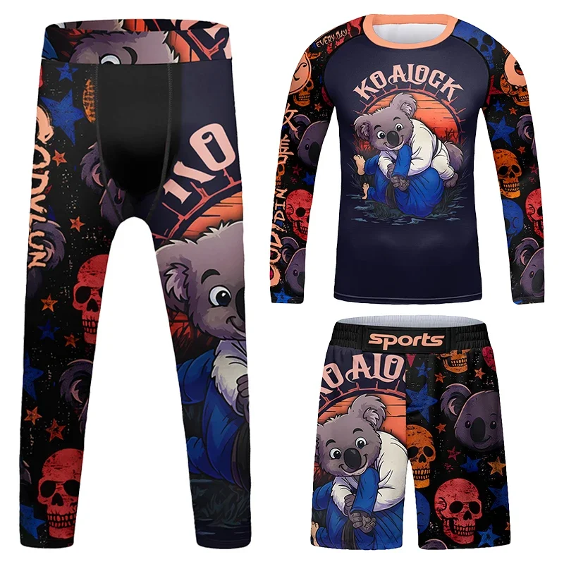 

Детский рашгард Cody Lundin, детская футболка + штаны для мальчиков, детские спортивные костюмы для кикбоксинга для мальчиков