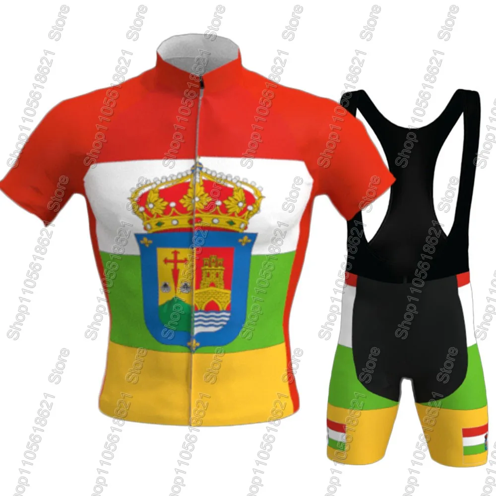 Conjunto de Jersey de Ciclismo de la Selección Nacional de España La Rioja 2026, Ropa de Ciclismo para Hombre, Camiseta de Ciclismo de Carretera, Traje con Culotte de Ciclismo, Maillot MTB