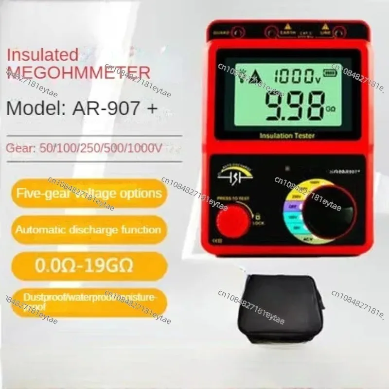 AR907+/AR907A+ SMART Sensor Digital High Voltage Insulation Resistance Tester Meter Voltage Meter  Testing Multimeter