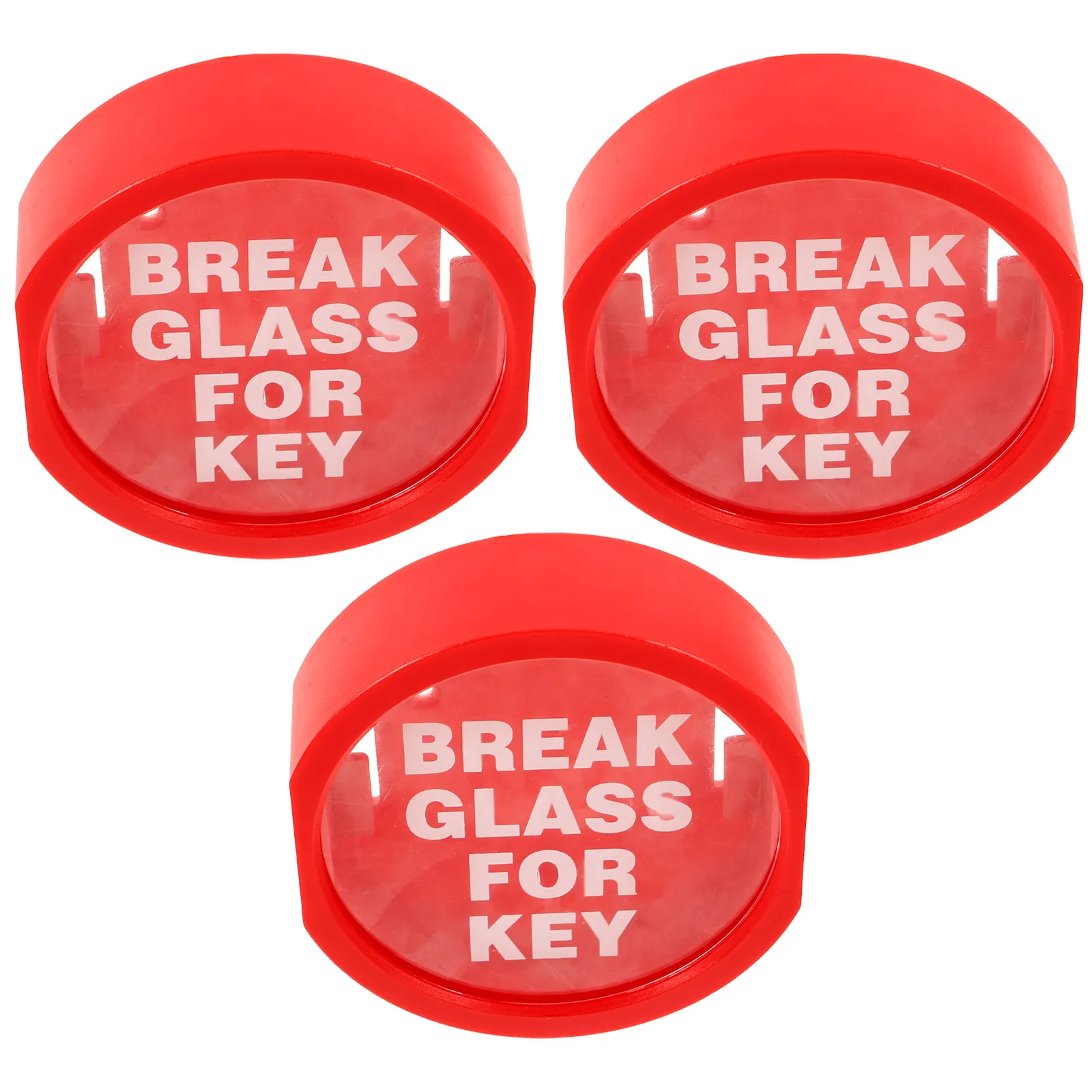 3Pcs Wall Mount Key Safe Box Red Emergency Fire Key Lock Box Secure Storage Holder Security Lock Boxes for Keys
